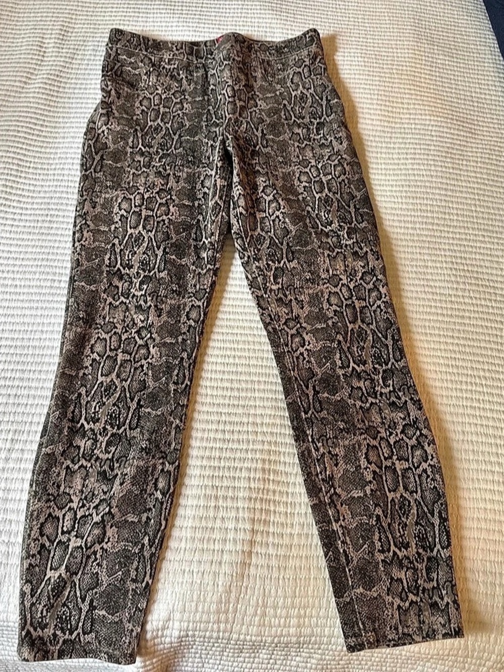 SPANX Animal Print Straight Leg Pants Size Medium Like New